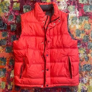 Orange Old Navy Puffer Vest-Men’s Med